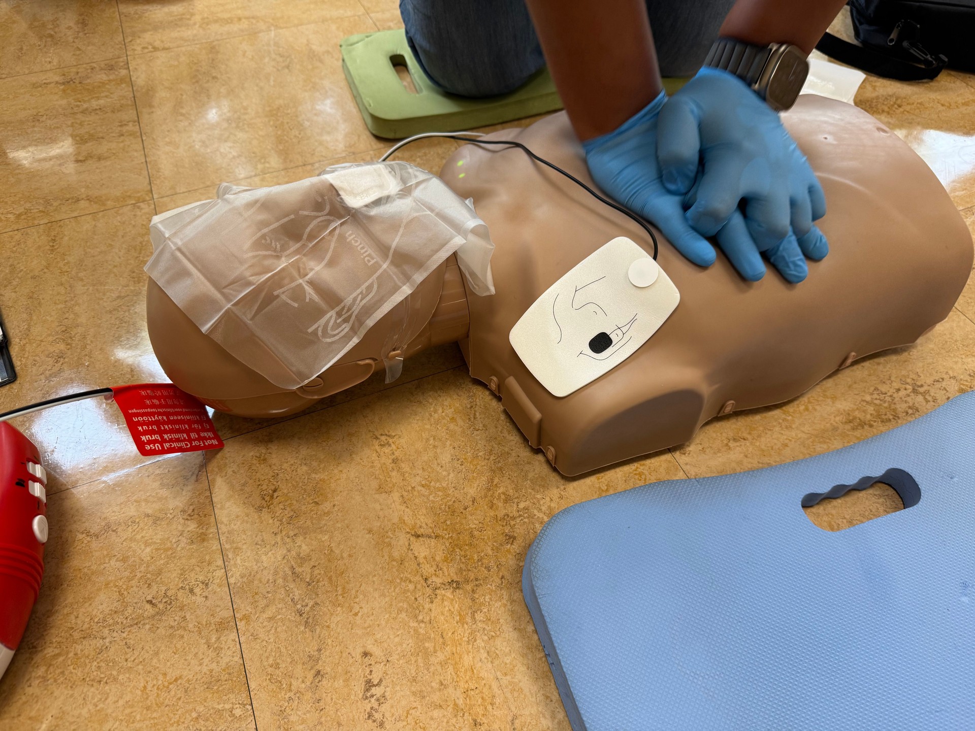 CPR mannequins used for AED and CPR practice